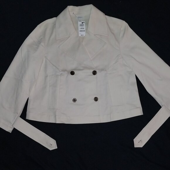 New with tags. ON.34th women's cropped Jacket Size L - Picture 1 of 6